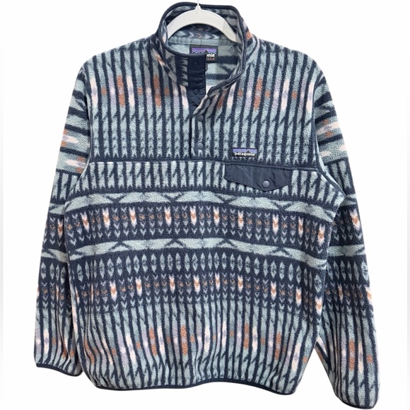 Patagonia Sweaters - PATAGONIA Synchilla Snap T Pullover Patterned Fleece Women’s Size Medium